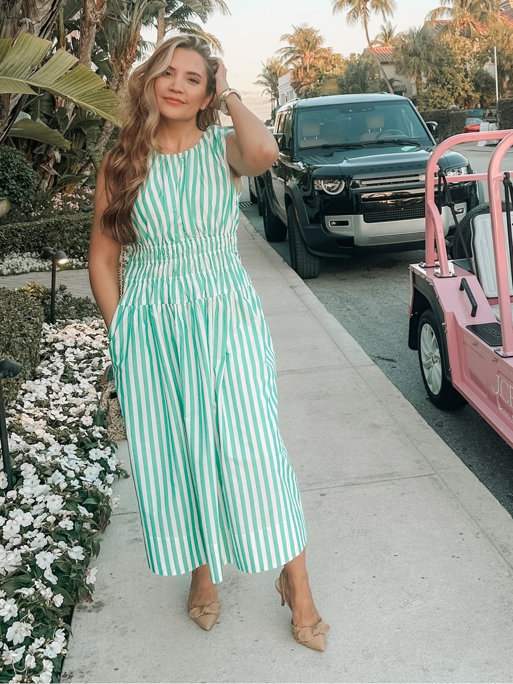 J.Crew Hyacinth Dress in Striped Cotton Poplin Size Small